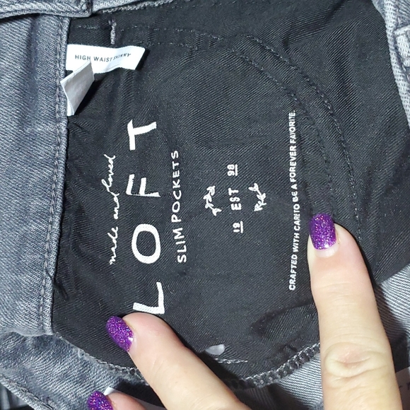 Made and Love LOFT High Waist Gray Jeans - Picture 8 of 8